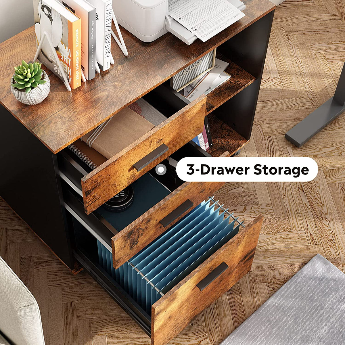 3 Drawer Lateral File Cabinet - Office Furniture | DEVAISE – Devaise