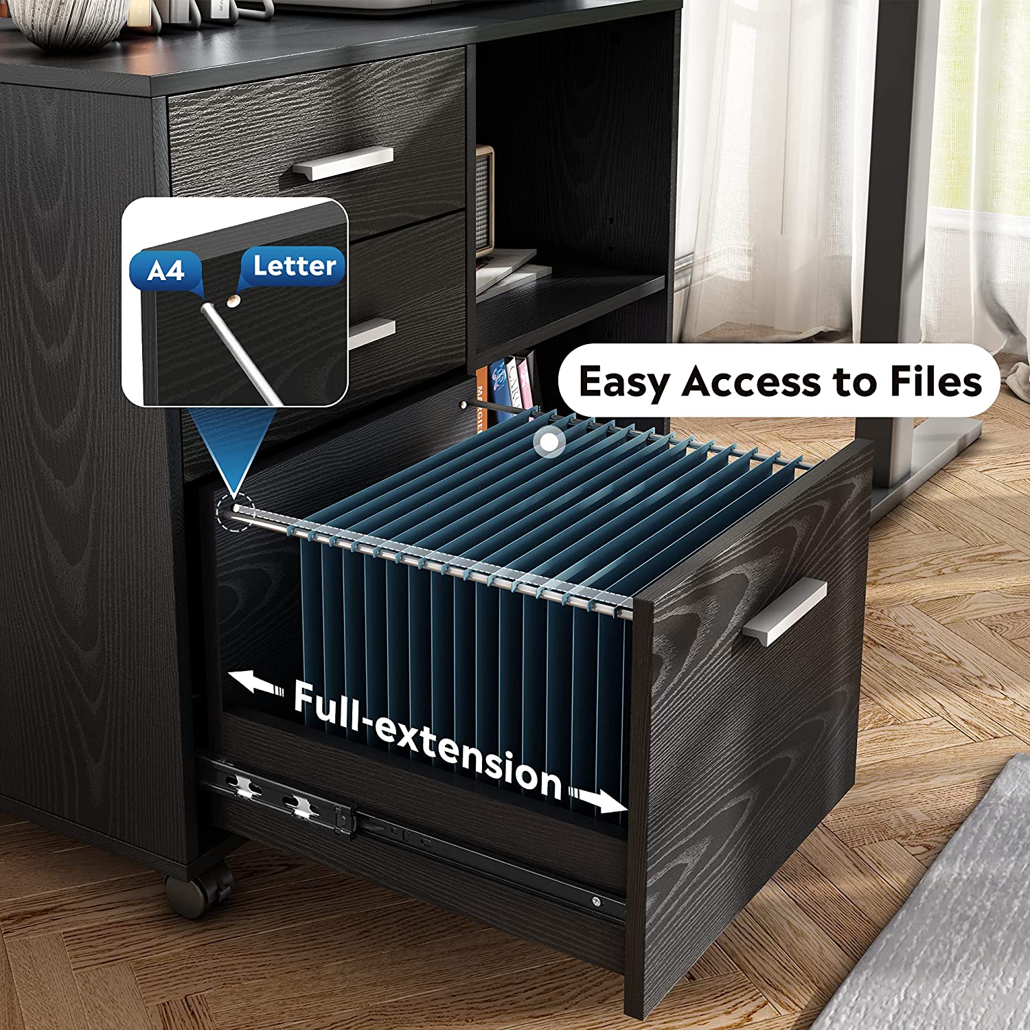 3 Drawer Lateral File Cabinet - Office Furniture | DEVAISE – Devaise